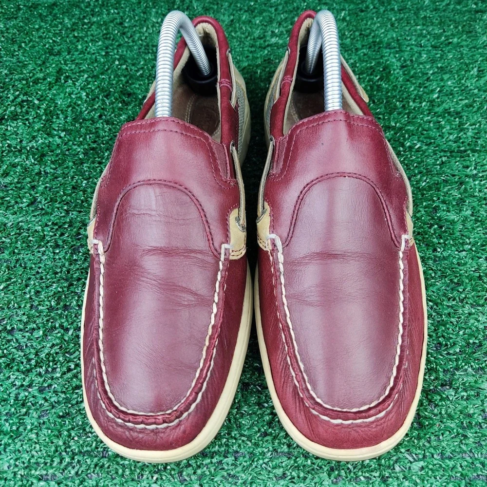 Sperry Boat Shoes Mens 10M Burgundy Billfish Slip On Loafers Leather 9617531